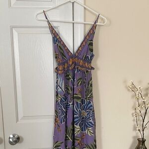 Farm Floral Purple Maxi Dress